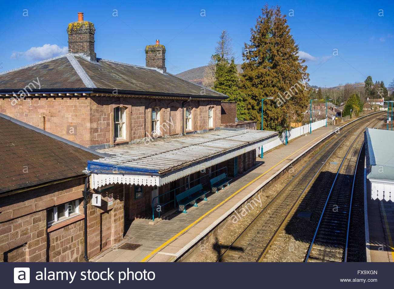 Abergavenny Railway Station, Monmouthshire, Wales, UK. An Italianate