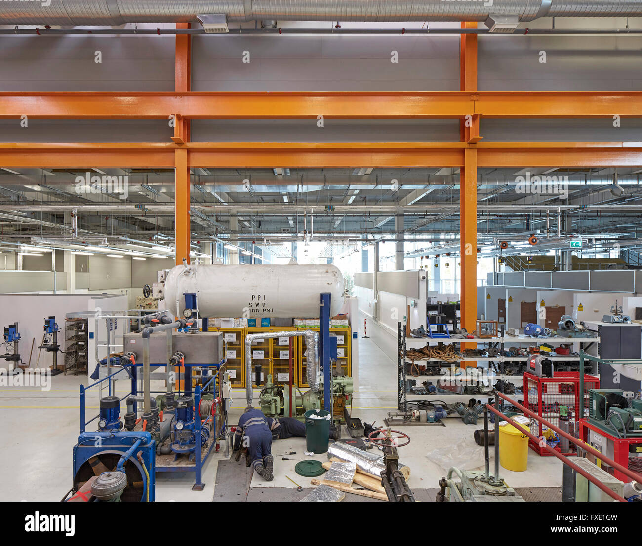 Interior view of engineering City of Glasgow College Stock
