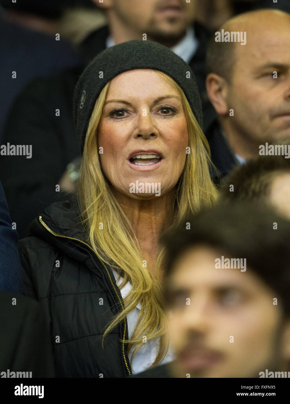 Ulla Klopp, the wife of Liverpool's coach Juergen Klopp, is seen at the ...