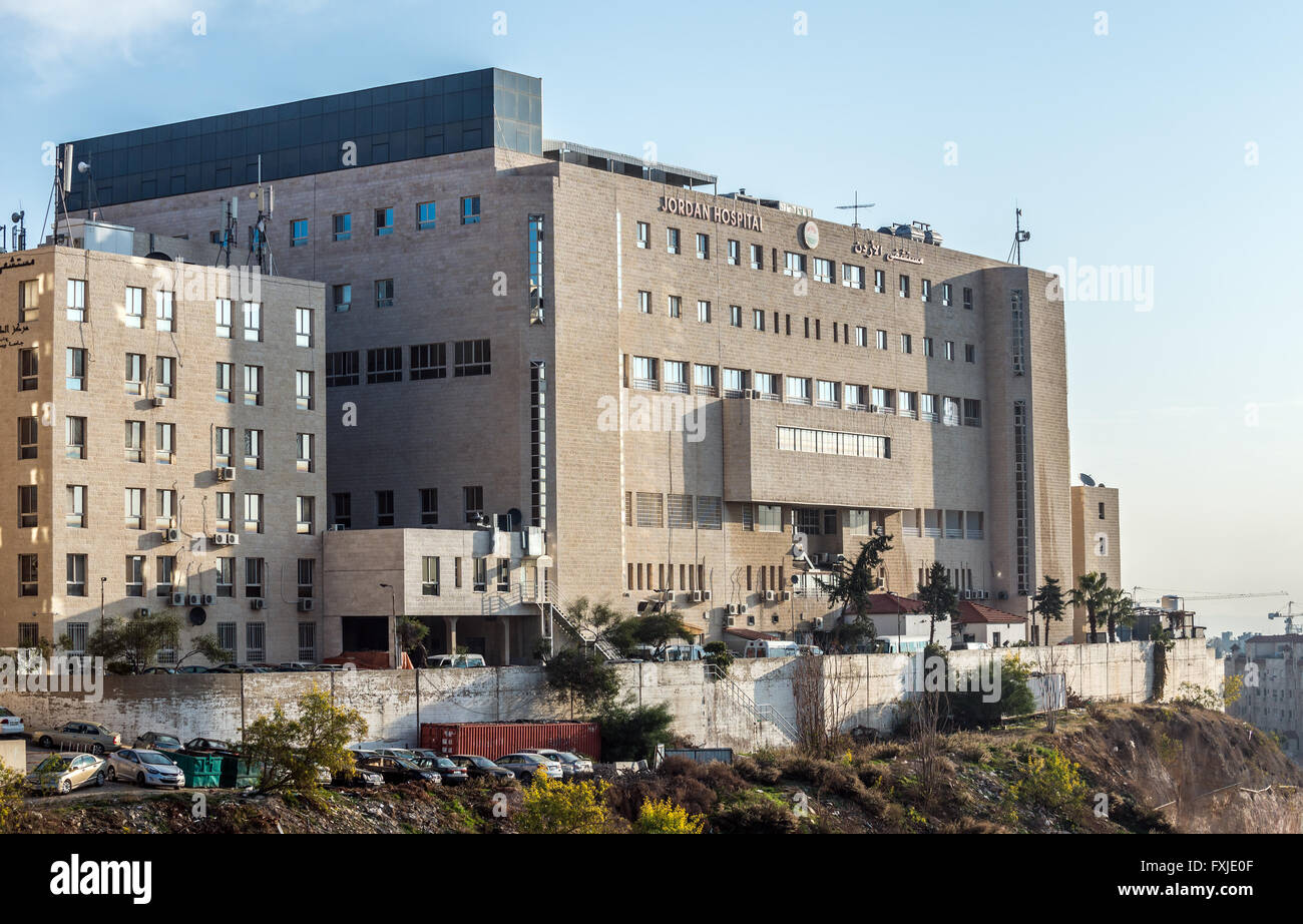 Jordan Hospital medical center in Amman city, capital of Jordan Stock