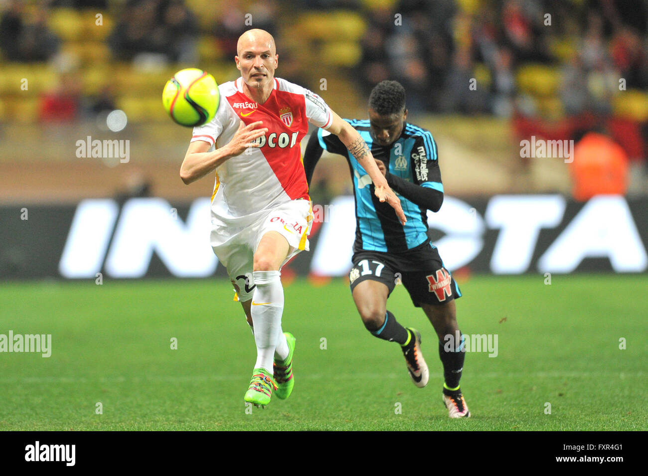 Monaco, France. 17th Apr, 2016. French League 1 football. AS Monaco
