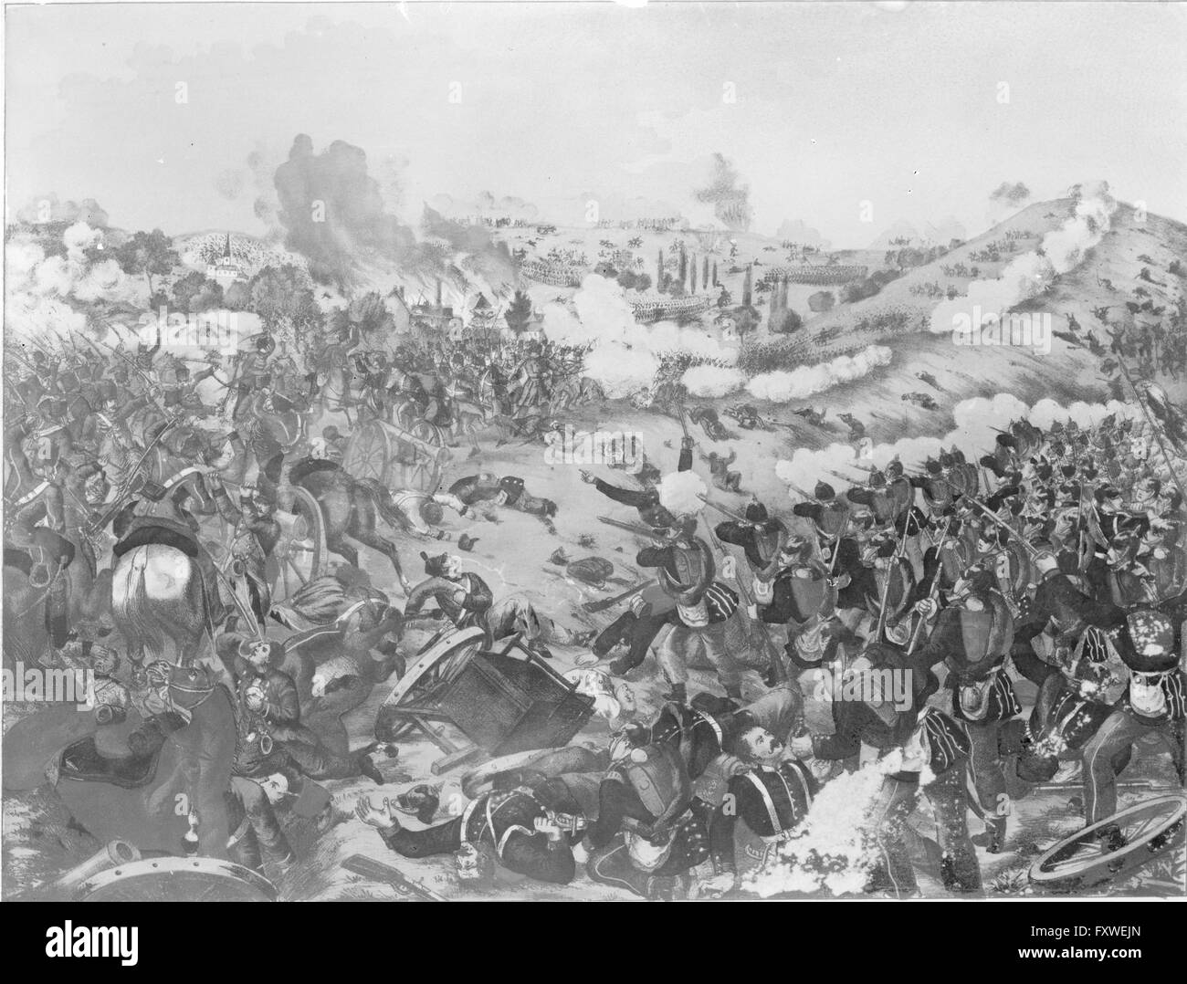 Schlacht bei Königgrätz 1866 Stock Photo, Royalty Free Image 102593197