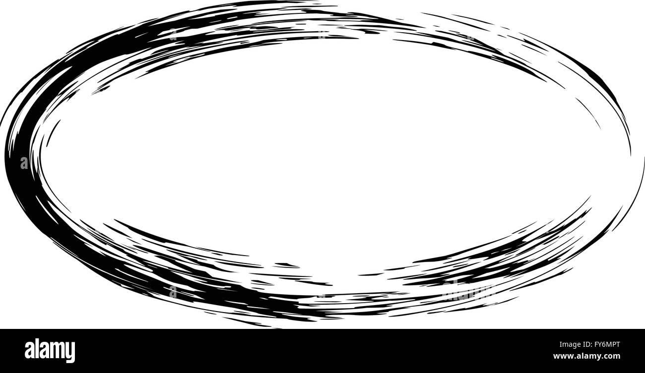 Grunge vector frame oval shape Stock Vector Art & Illustration, Vector