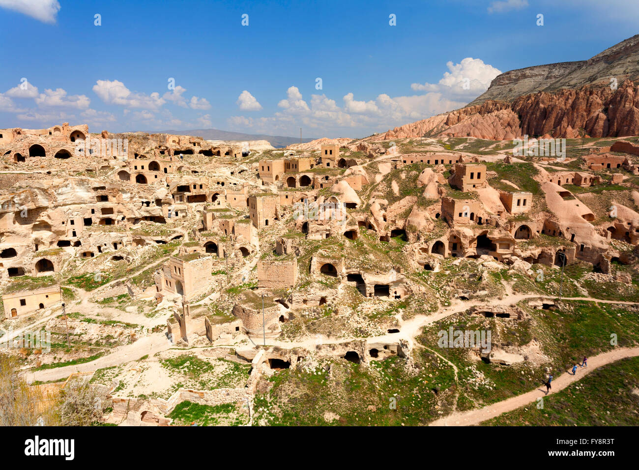 Turkey, Cappadocia, view to cliff dwellings Stock Photo, Royalty Free