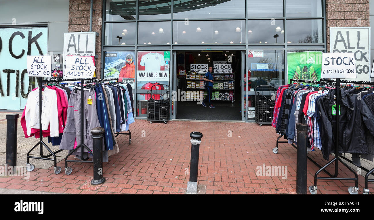 The Sports Direct store at Friern Retail park shows signage