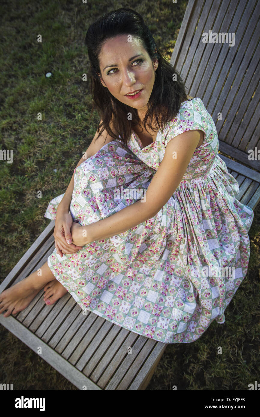 Woman Gardening Mature Girl Gardening In Her Backyard Spring Season