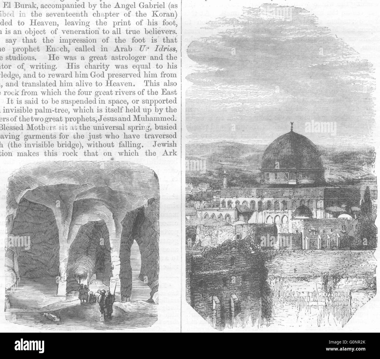 Israel Jerusalem Pool Of Bethesda Antique Print Stock Photo Alamy