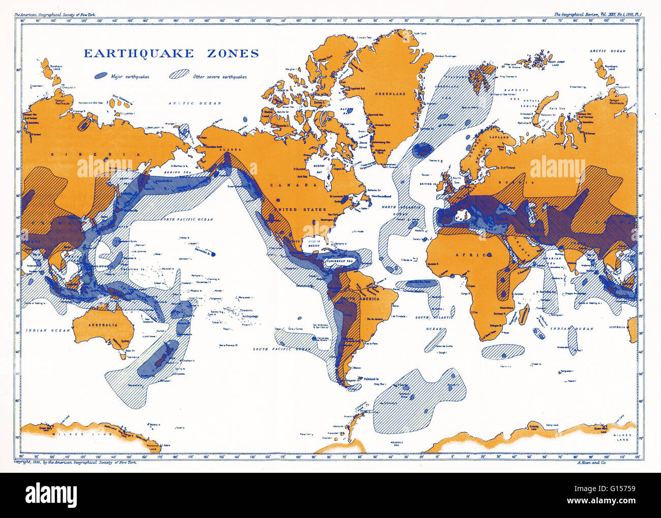 Map Of The World Showing Earthquake Zones A map showing earthquake zones. This world seismicity map clearly shows the correlation of the