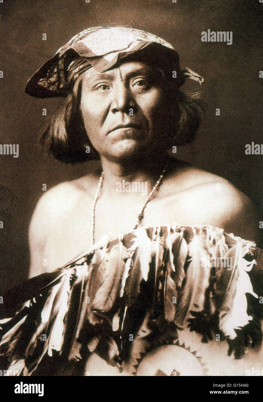 The medicine man, among Native Americans, is a priestly healer or Stock Photo, Royalty Free