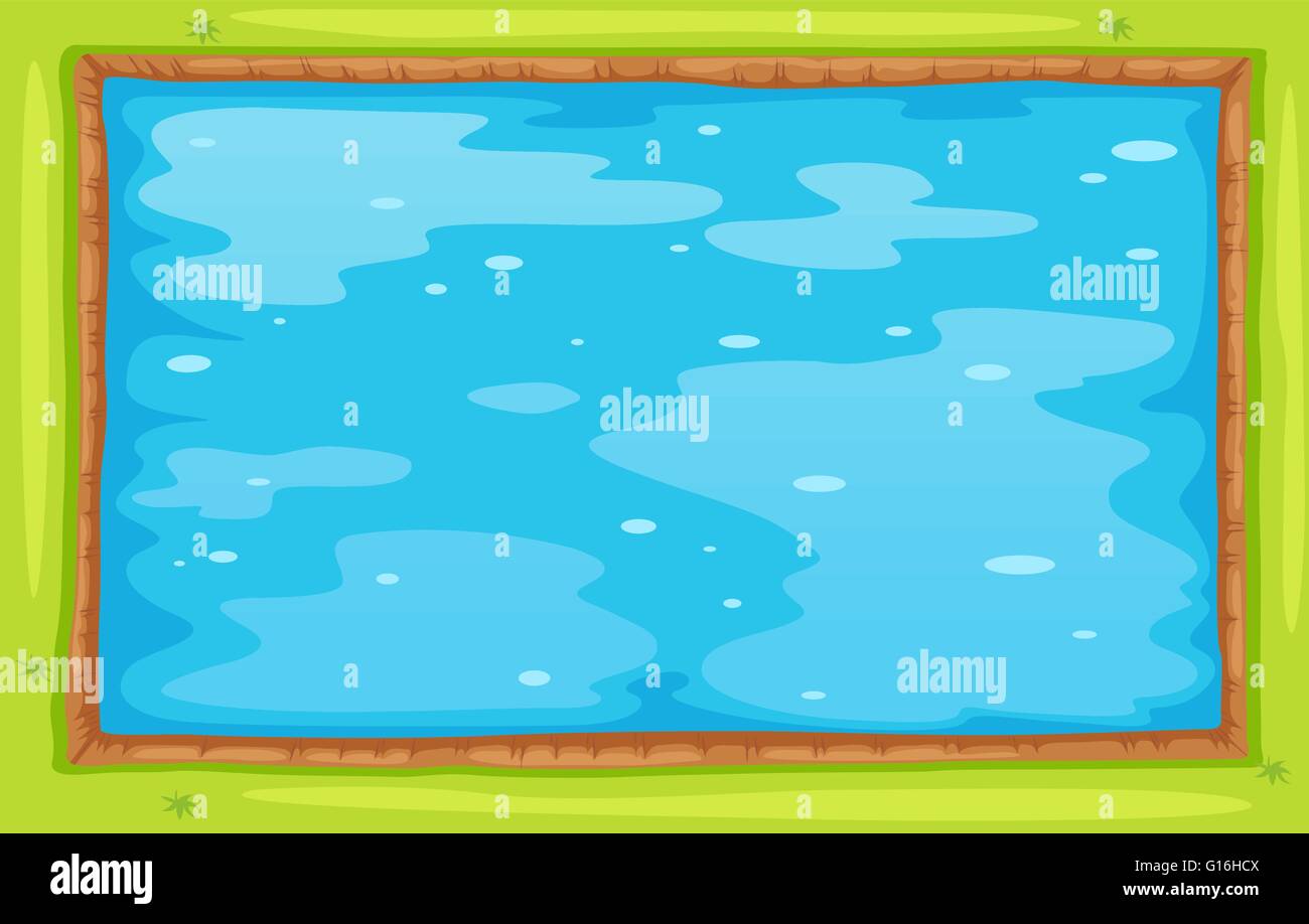 Rectangle Pool Aerial View aerial view of lake or pool illustration stock vector art Rectangle Pool Aerial View aerial view of lake or pool illustration stock vector art