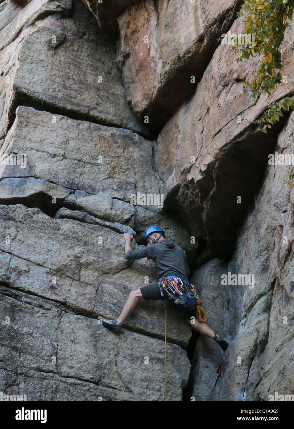 Rock Climber Shawangunk Mountains The Gunks New York Stock Photo Alamy