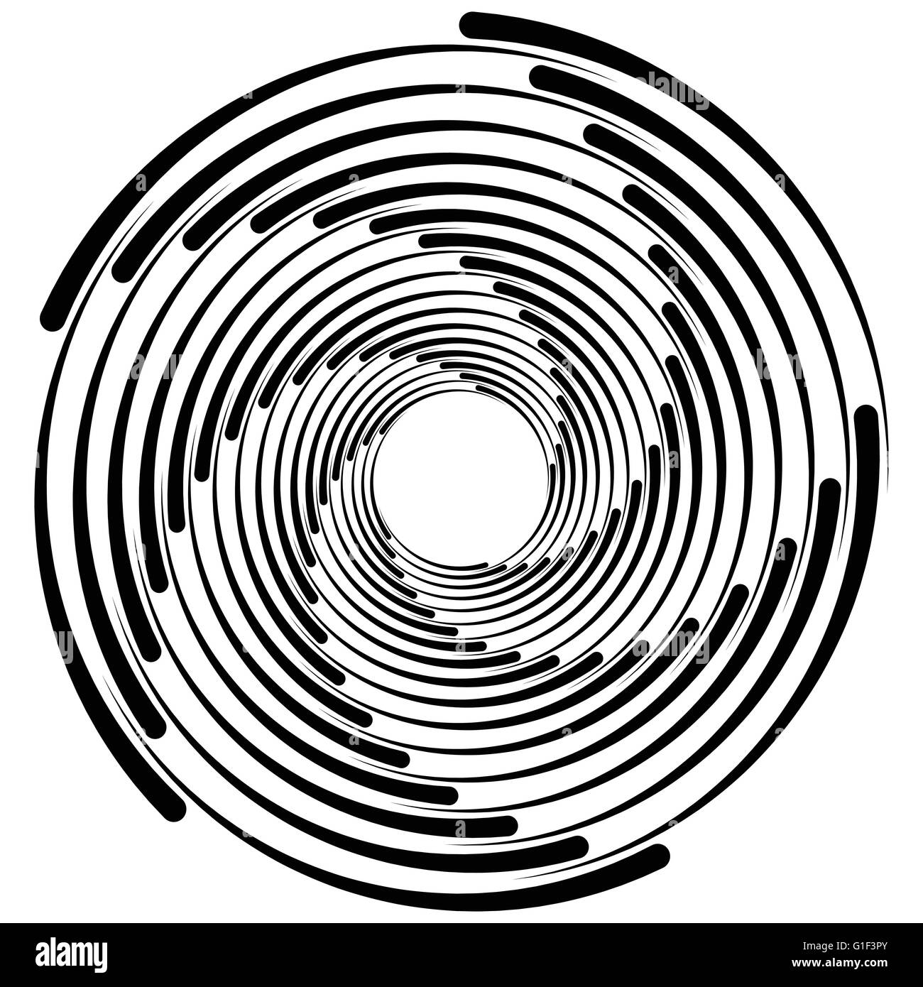 Spiral, vortex, whorl, swirl shapes. Abstract element(s Stock Vector
