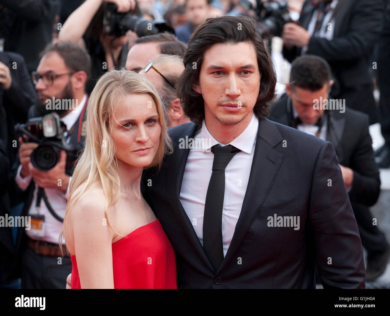 Cannes, France. 16th May, 2016. Actress Joanne Tucker and actor Adam Stock Photo ...