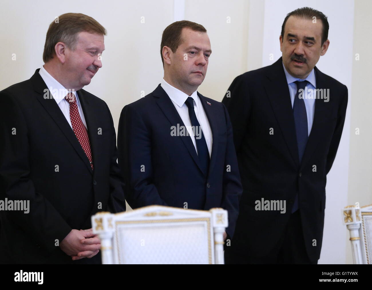 Belarus' Prime Minister Andrei Kobyakov, Russia's Prime Minister
