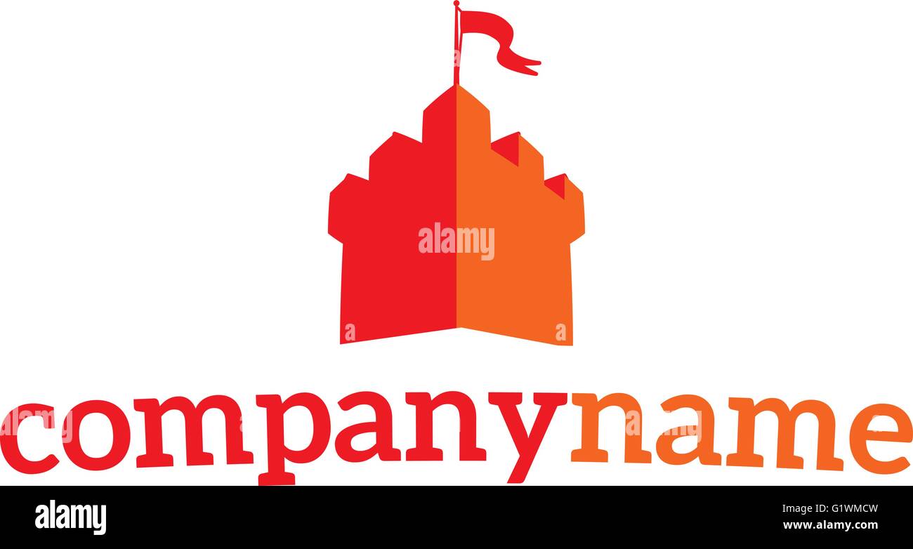 Castle tower logo template Stock Vector Art & Illustration, Vector