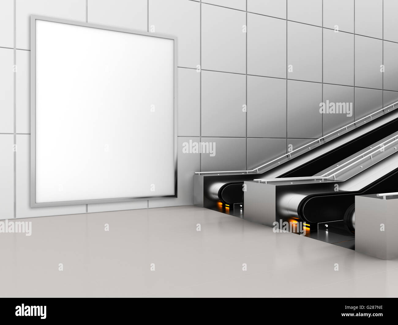 Mock Up Poster Media Template Ads Display In Subway Station Stock Photo 104673226 Alamy Subway Poster Template