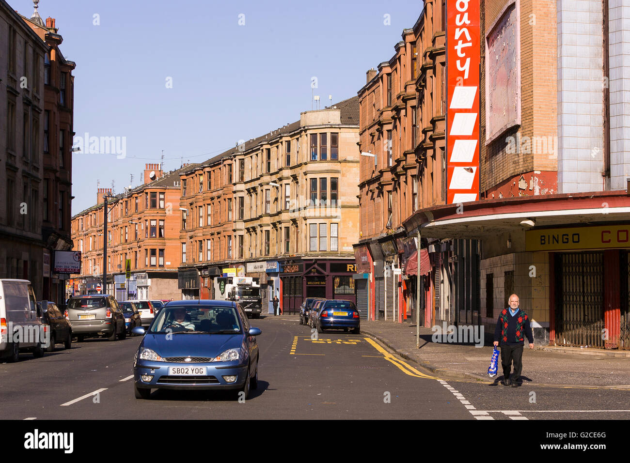GLASGOW, SCOTLAND Street scene in Govan Stock Photo, Royalty Free