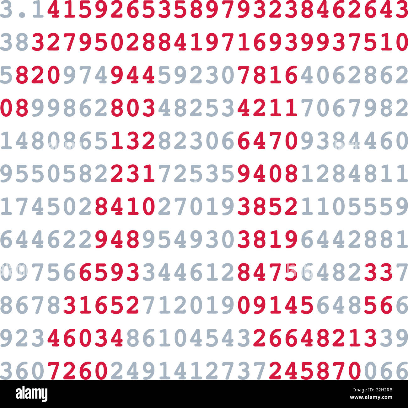 Pi numbers mathematics Stock Photo: 104866927 Alamy