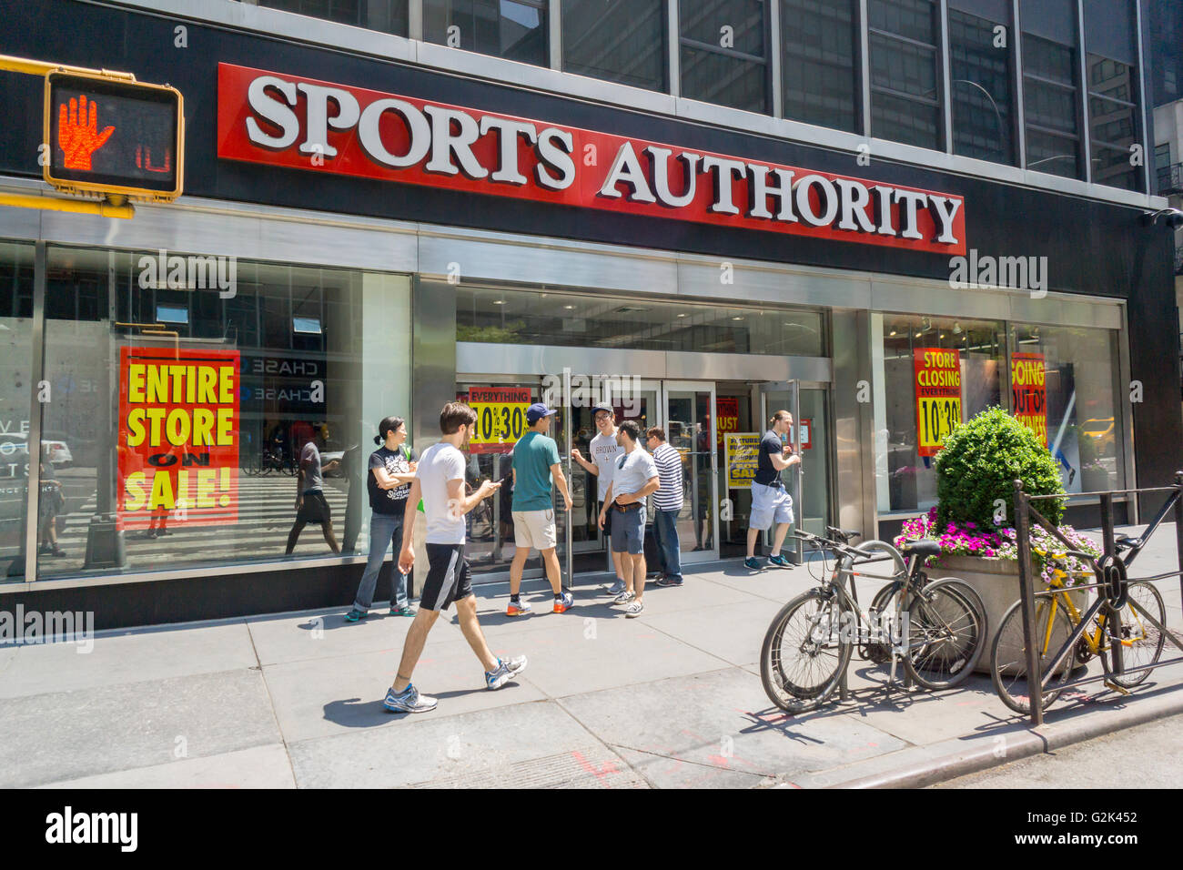 Closing sales at a Sports Authority store in New York on Saturday Stock
