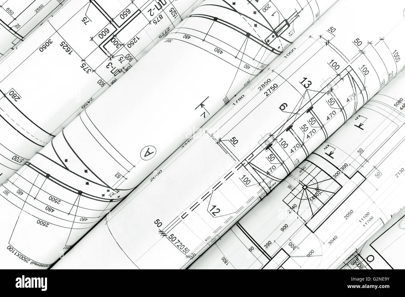 Architectural Drawing Background rolls of architecture blueprints and technical drawings stock Architectural Drawing Background rolls of architecture blueprints and technical drawings stock
