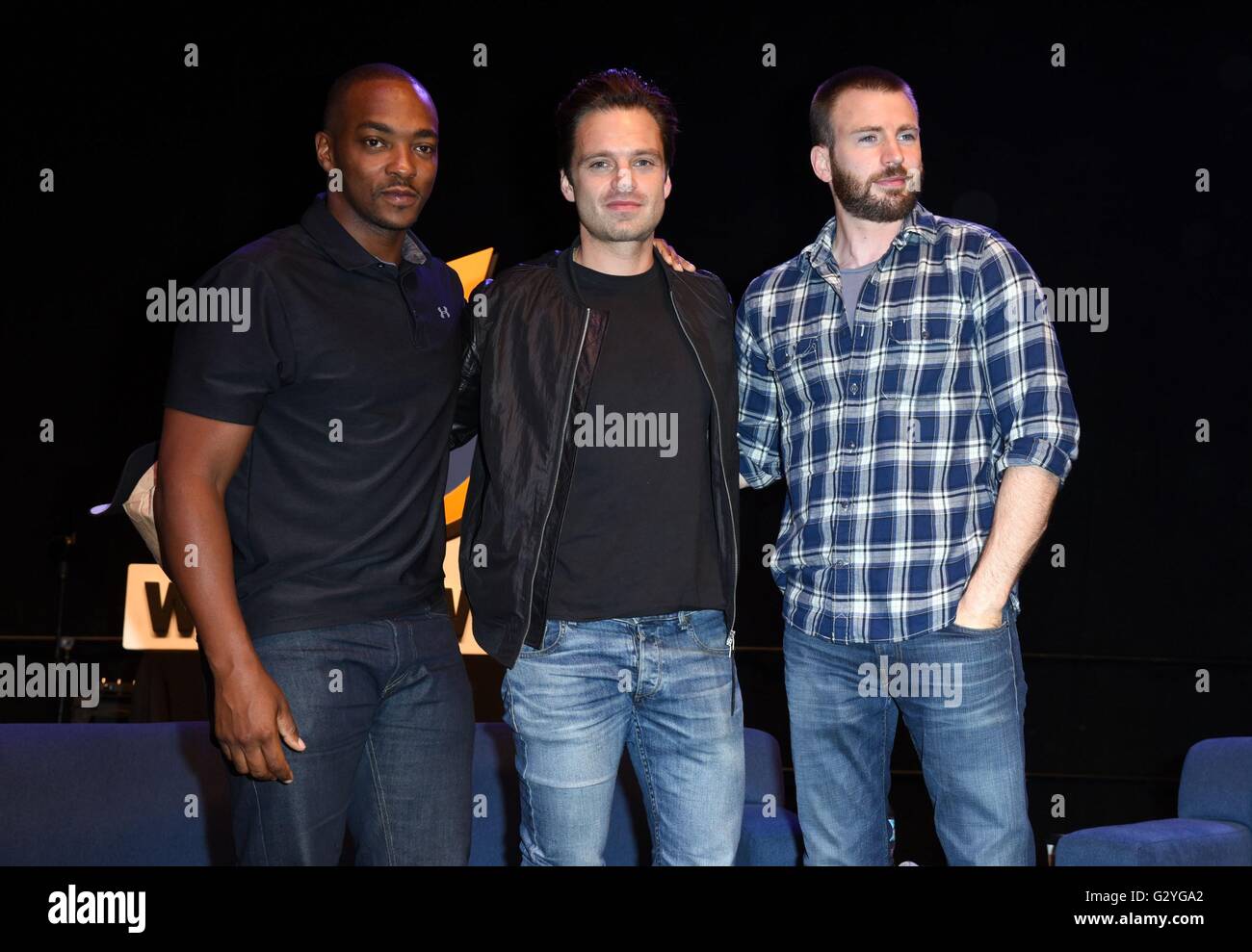 4th June 2016 Anthony Mackie Sebastian Stan Chris Evans In Attendance For Wizard World Pennsylvania Convention Center Philadelphia PA 4 4th June 2016 Anthony Mackie Sebastian Stan Chris Evans In Attendance For Wizard World Pennsylvania Convention Center Philadelphia PA 4
