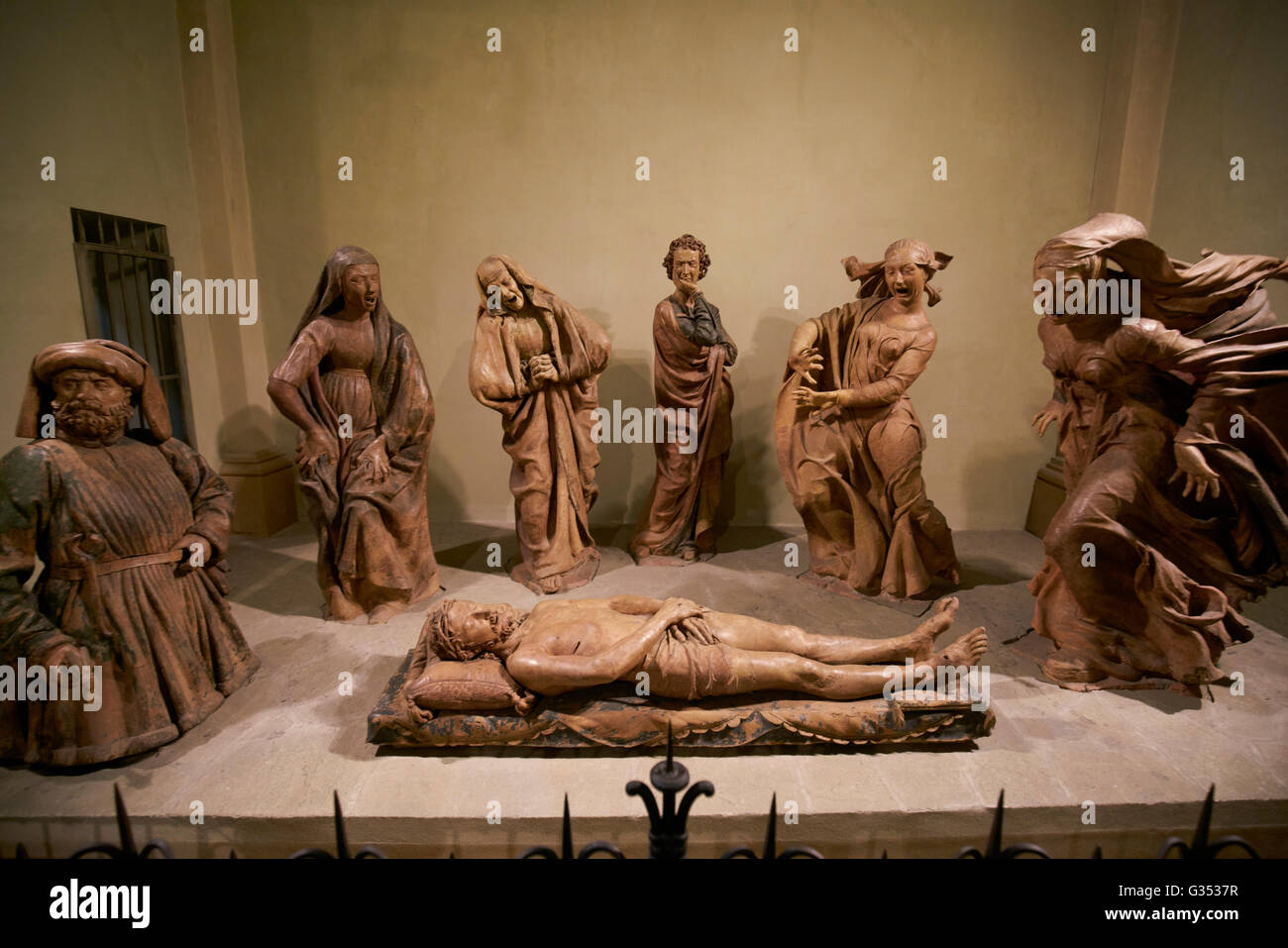 Terracotta statues by Early Renaissance sculptor Niccolo dell'Arca