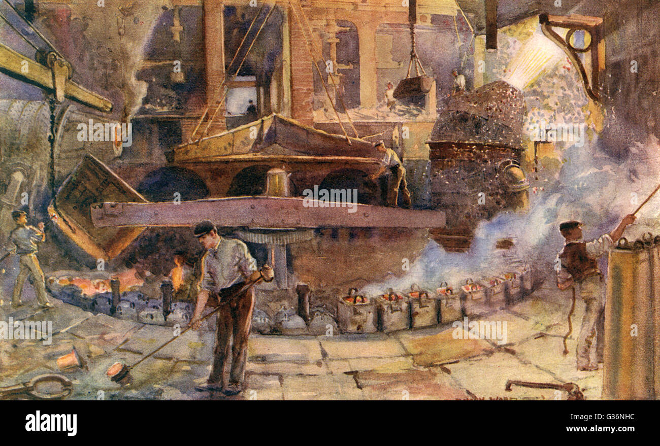 A Bessemer converter in a steelworks a process designed for the