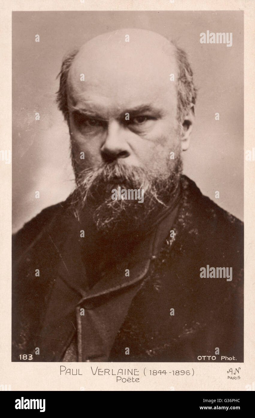 Paul Verlaine, French poet associated with the Symbolist movement Stock
