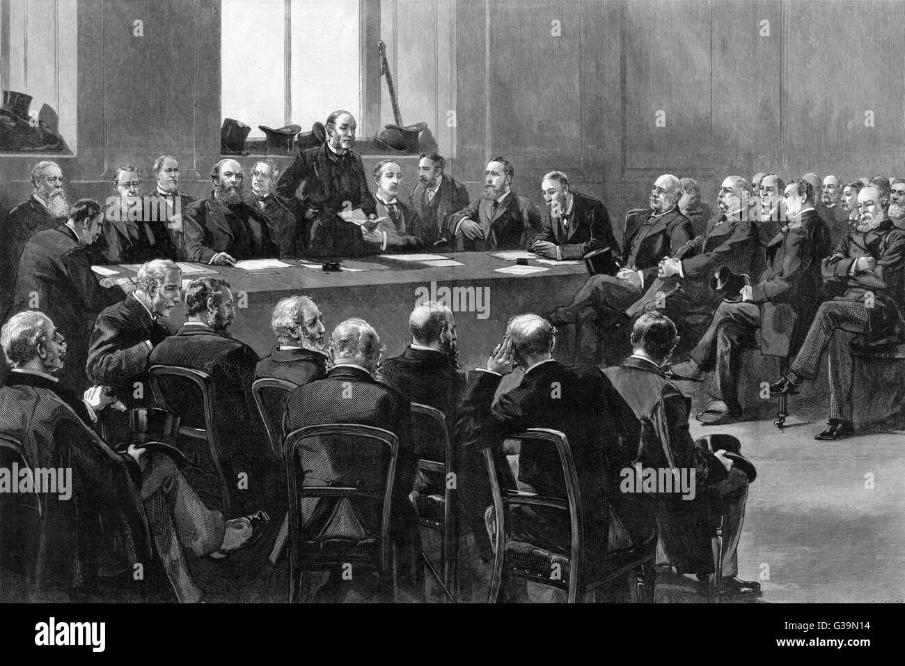 A meeting of the Colonial Conference in London, bringing together Stock