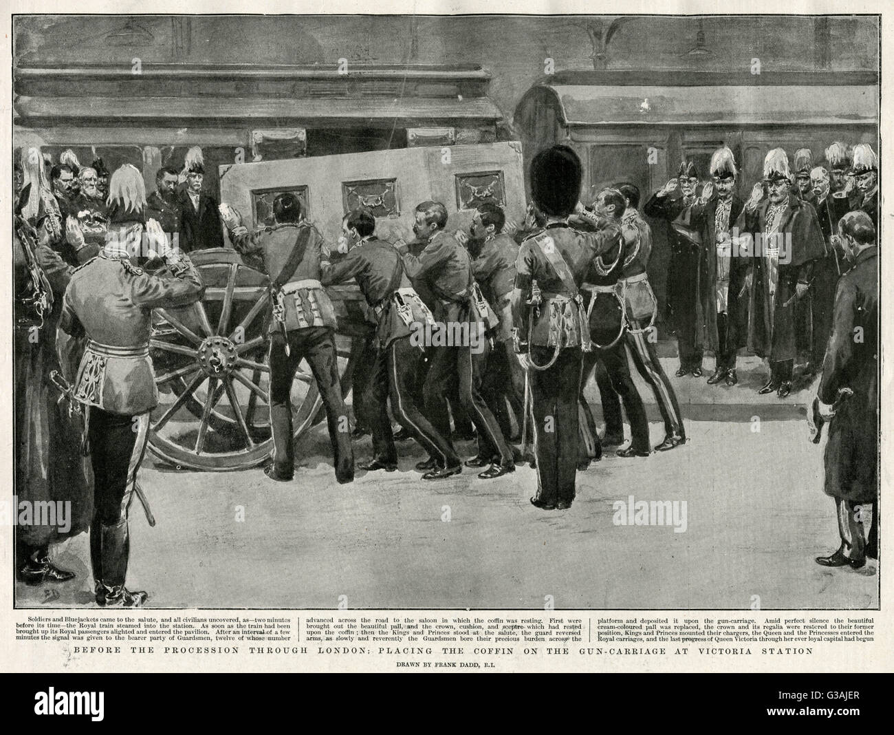 Queen Victoria's funeral Before the procession through the London