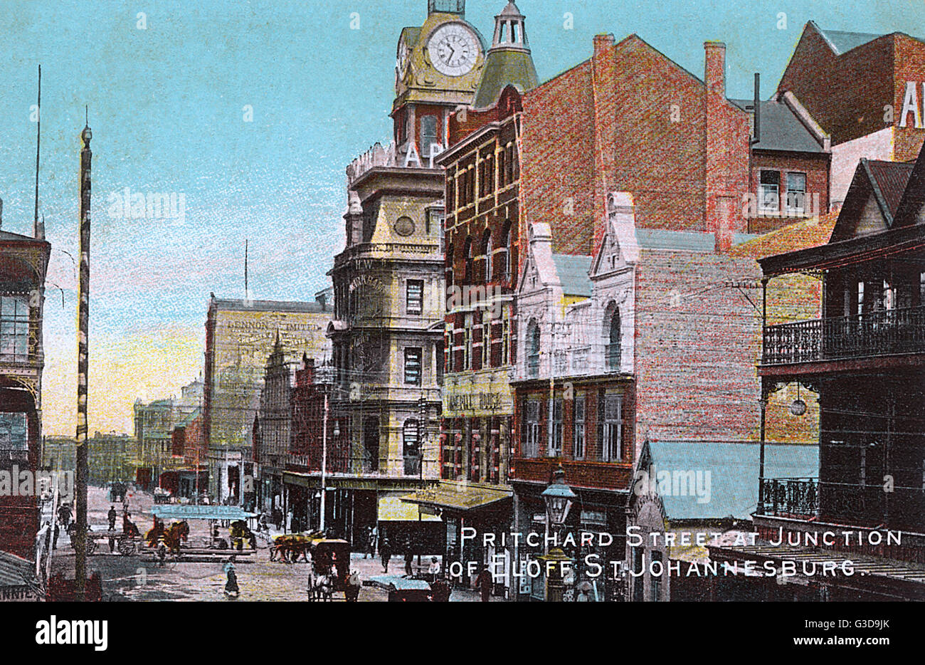 Pritchard Street at the junction with Eloff Street, Johannesburg Stock