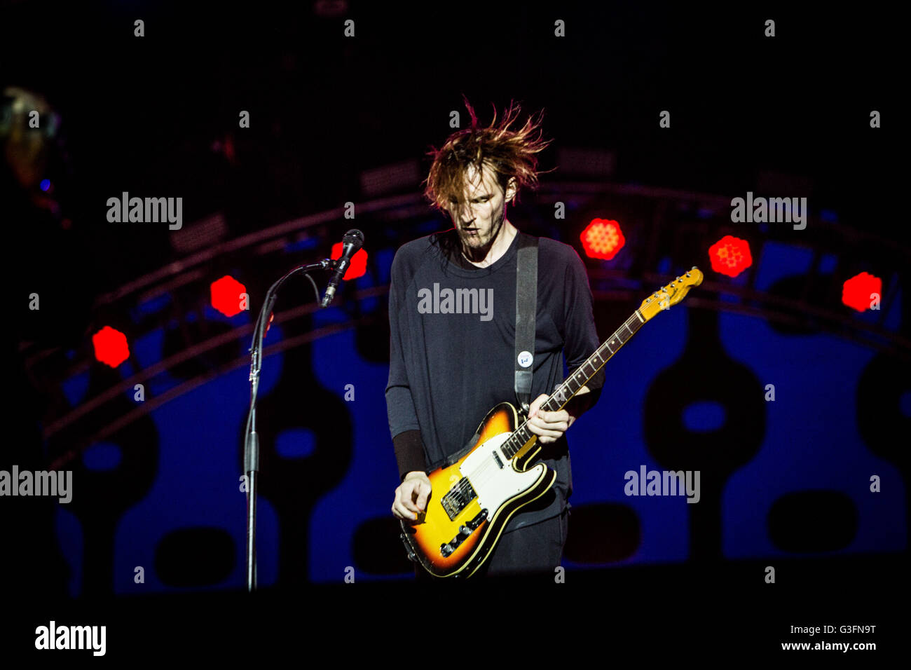 Josh Klinghoffer Of The American Funk Rock Band Red Hot Chili Peppers Pictured On Stage As He