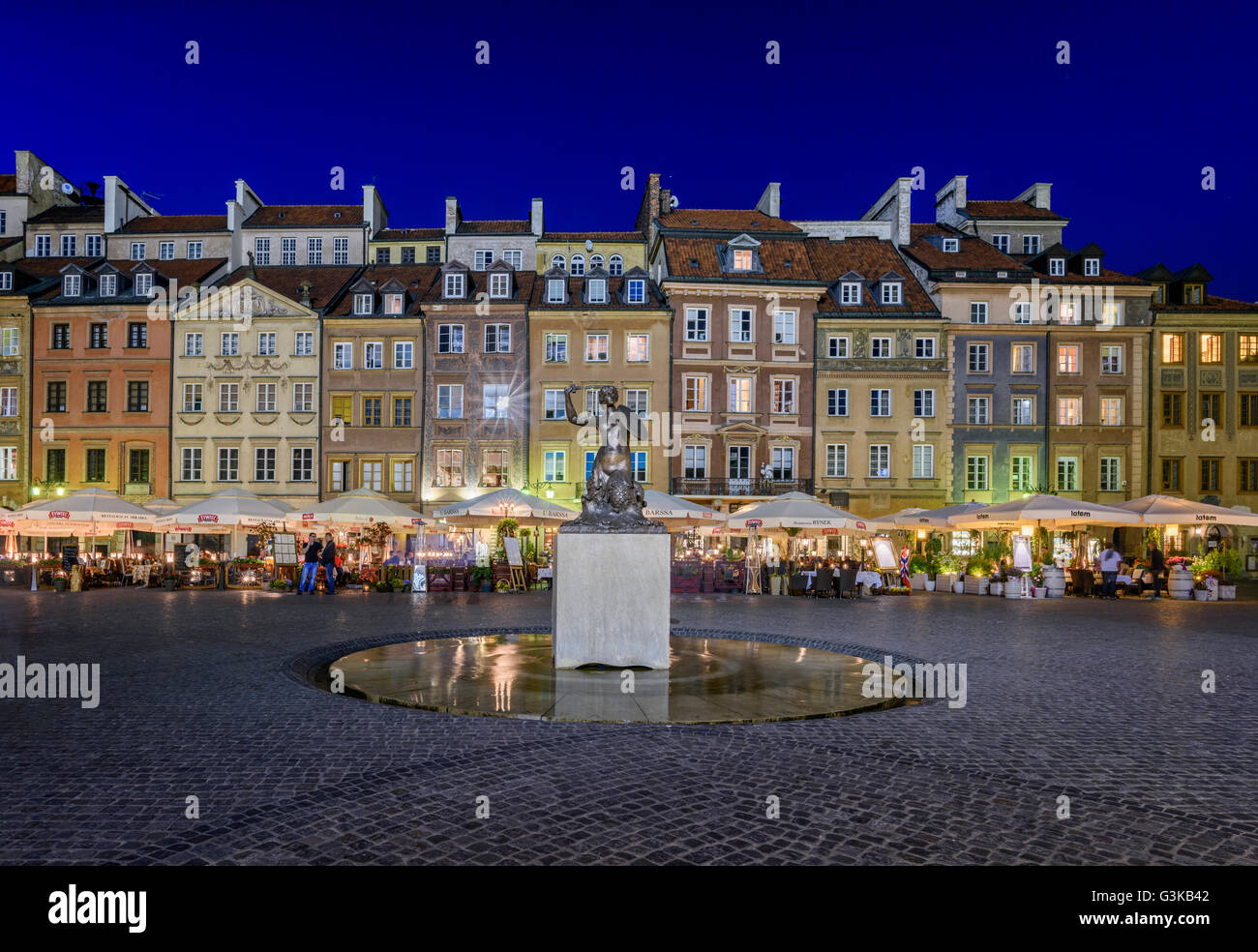 The Mermaid Statue In Warsaw Old Town Square Stock Photo Alamy