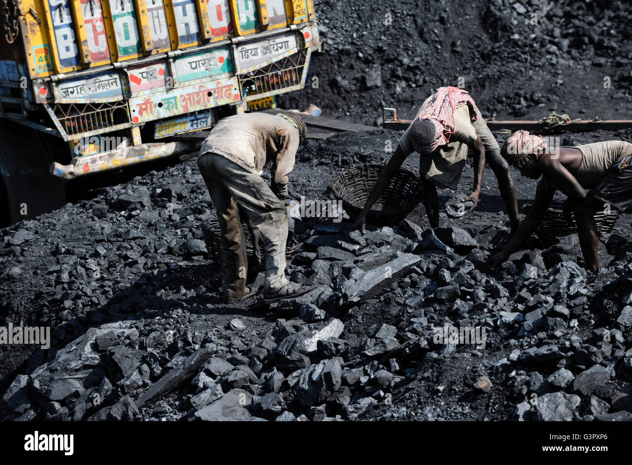 INDIA Dhanbad, underground coal mining of BCCL Ltd a company of COAL