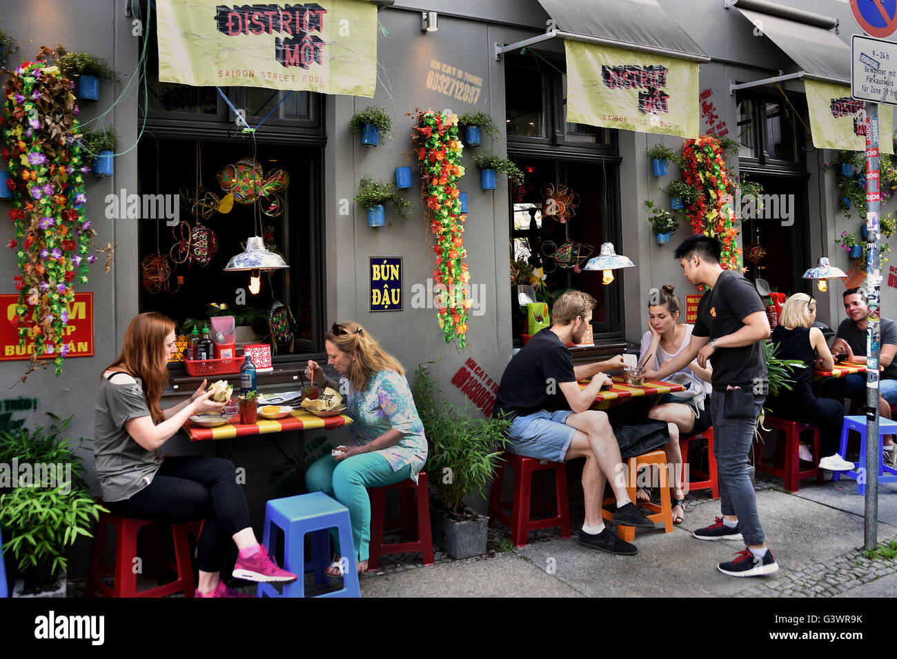 Stock Photo - District Môt - Saigon Street Food Vietnamese Restaurant Mitte, Rosenthaler Strasse Berlin Germany