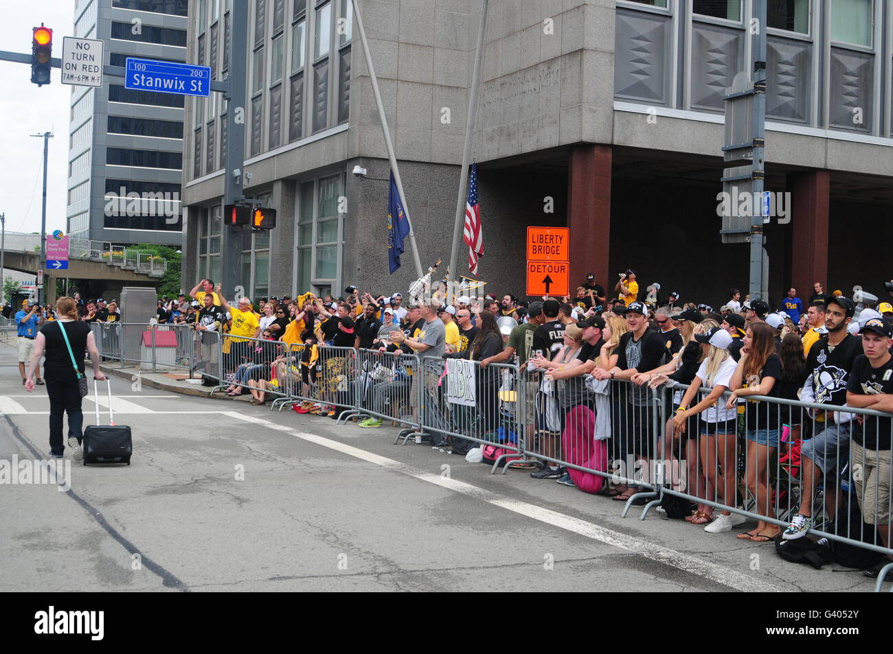 Pittsburgh Penguins Stanley Cup victory parade June 2016 Stock Photo