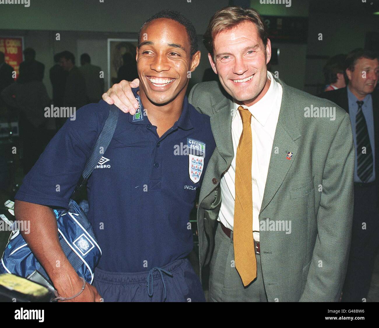 Football Glenn Hoddle Paul Ince Soccer Football World Cup Hi Res Stock