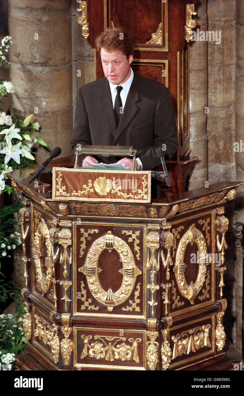 princess Diana Funeral Service Westminster Abbey , London Stock
