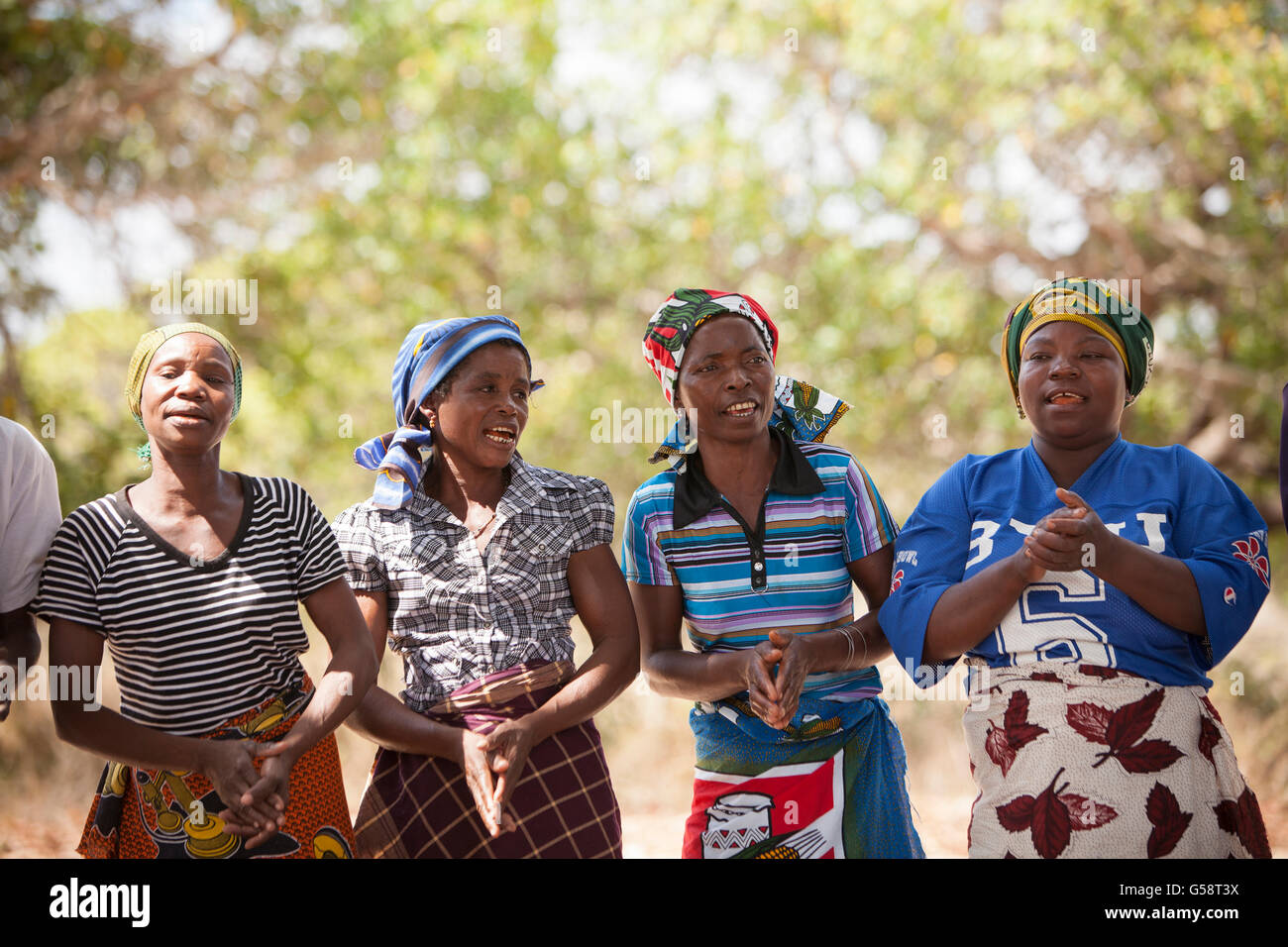 A Group Of Women Sing Together In Nampula Province Mozambique Stock Photo Alamy