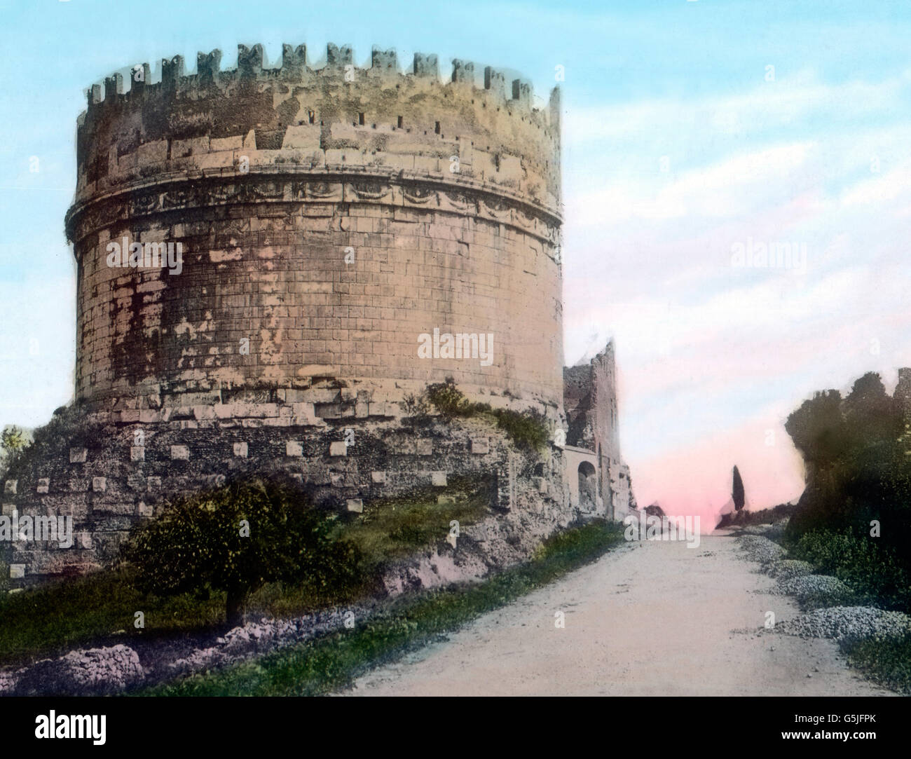 Das Grabmal der Caecilia Metella an der Via Appia Antica in Rom Stock Photo, Royalty Free Image Das Grabmal der Caecilia Metella an der Via Appia Antica in Rom Stock Photo, Royalty Free Image