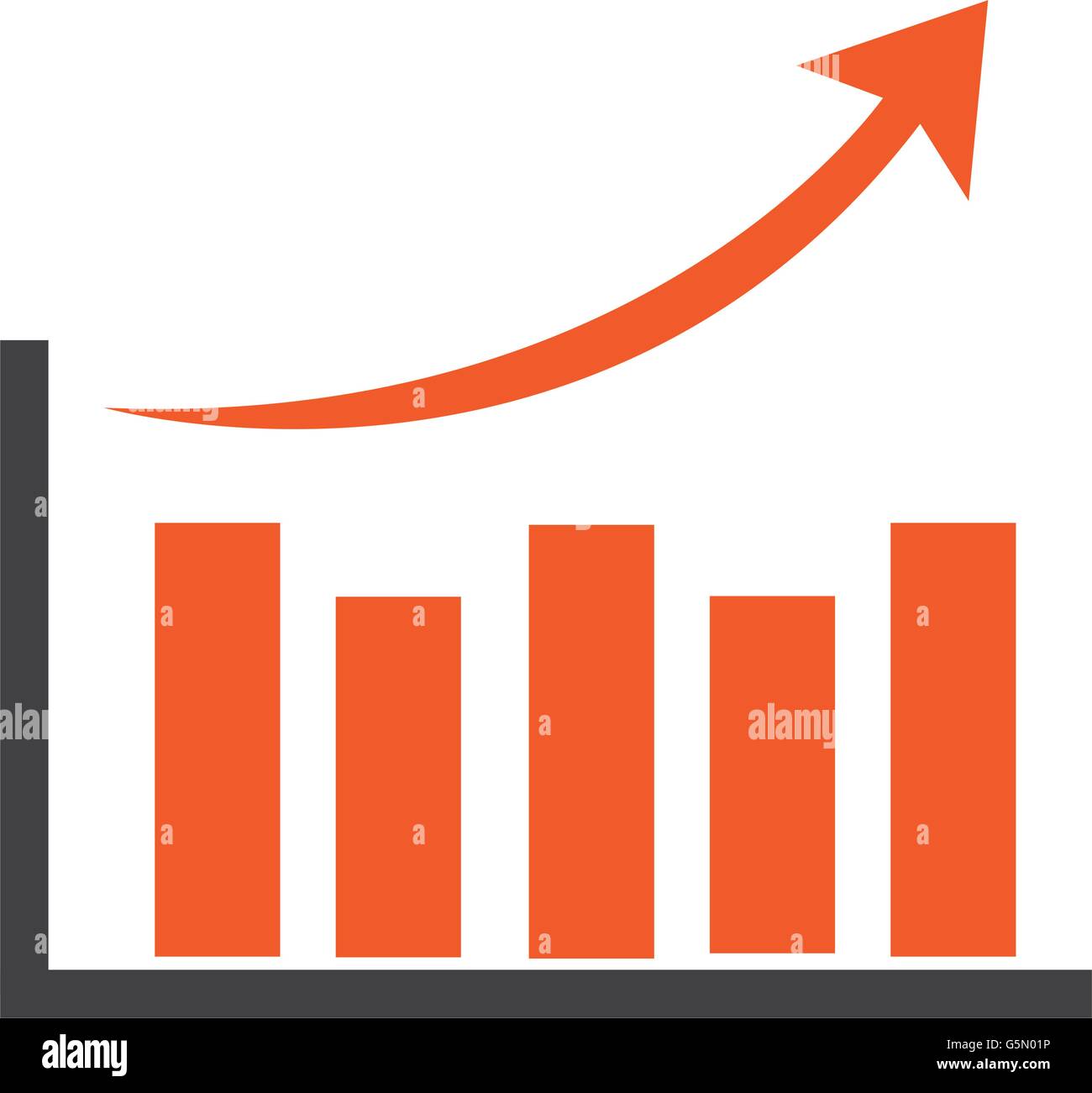 Orange Bar Graph Stock Vector Image Art Alamy