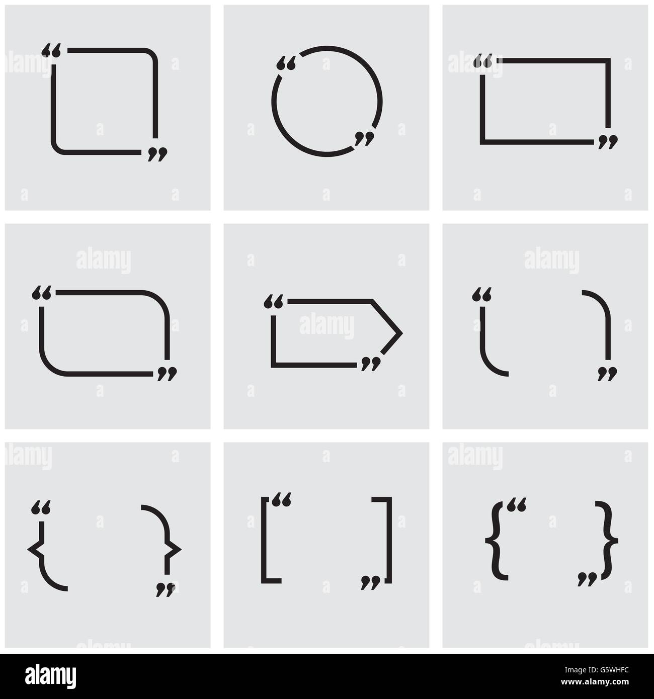 vector black quote form icon set stock vector art illustration form stock quote