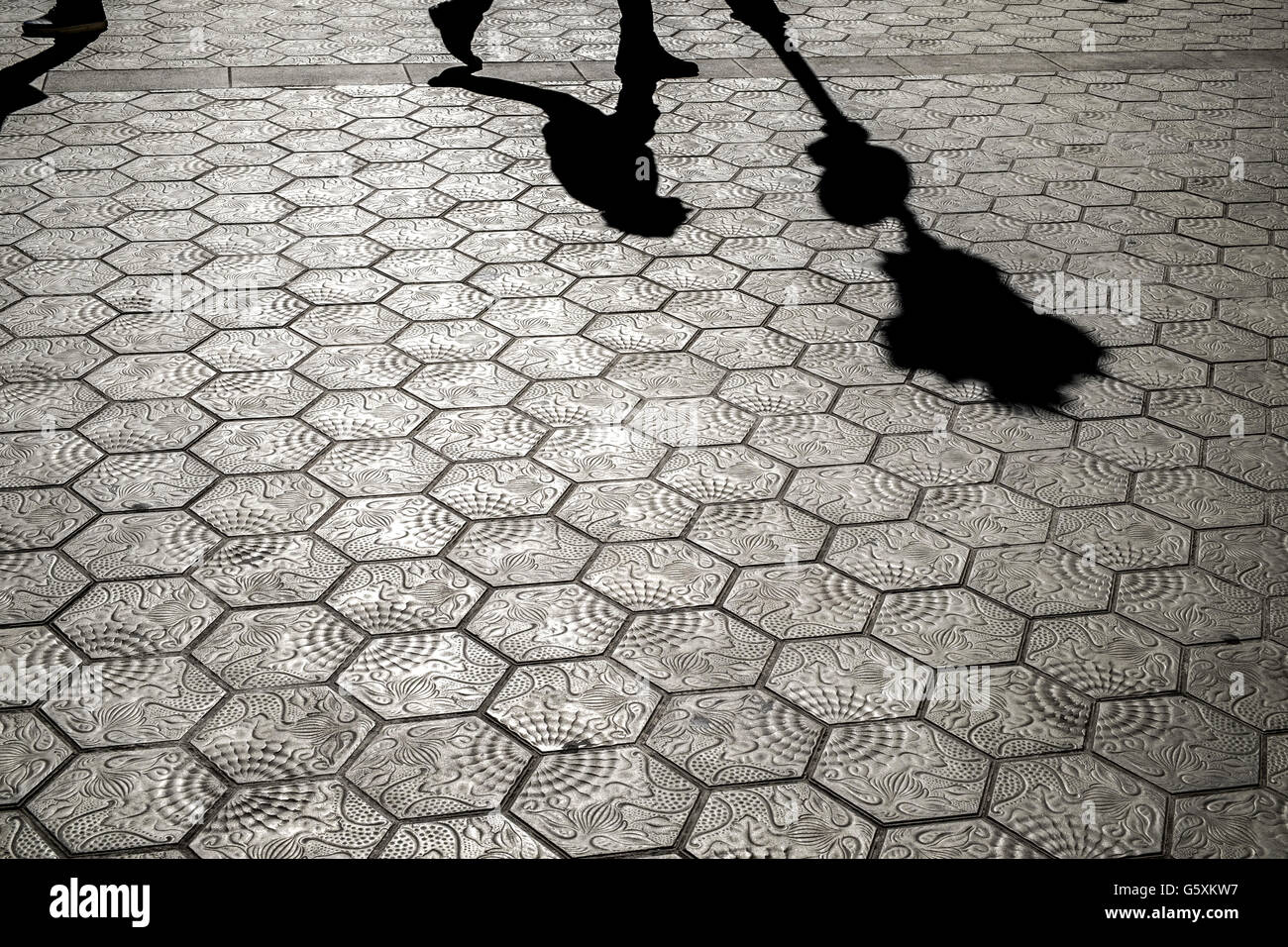 Gaudi Mosaic In Paseo De Gracia Passeig De Gracia Avenue Barcelona