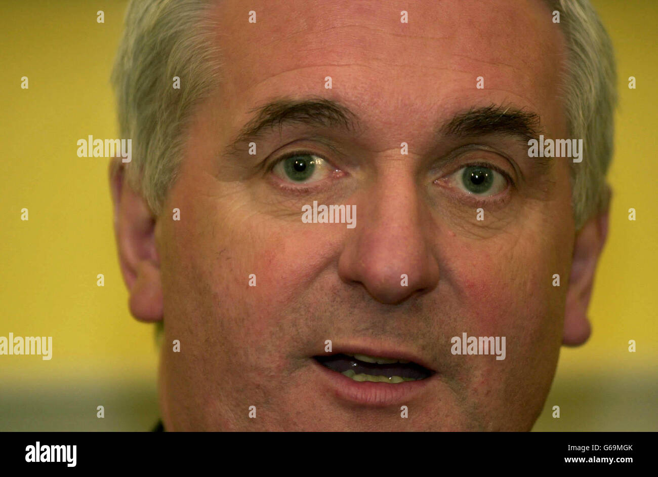 Irish Taoiseach Bertie Ahern Stock Photo Alamy