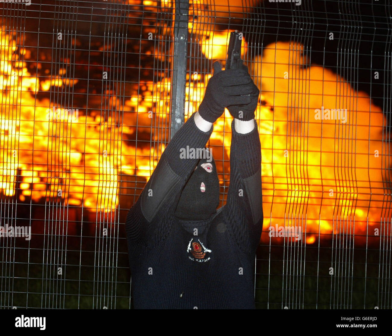 Shankill Road Bonfires UVF Stock Photo, Royalty Free Image 107276021