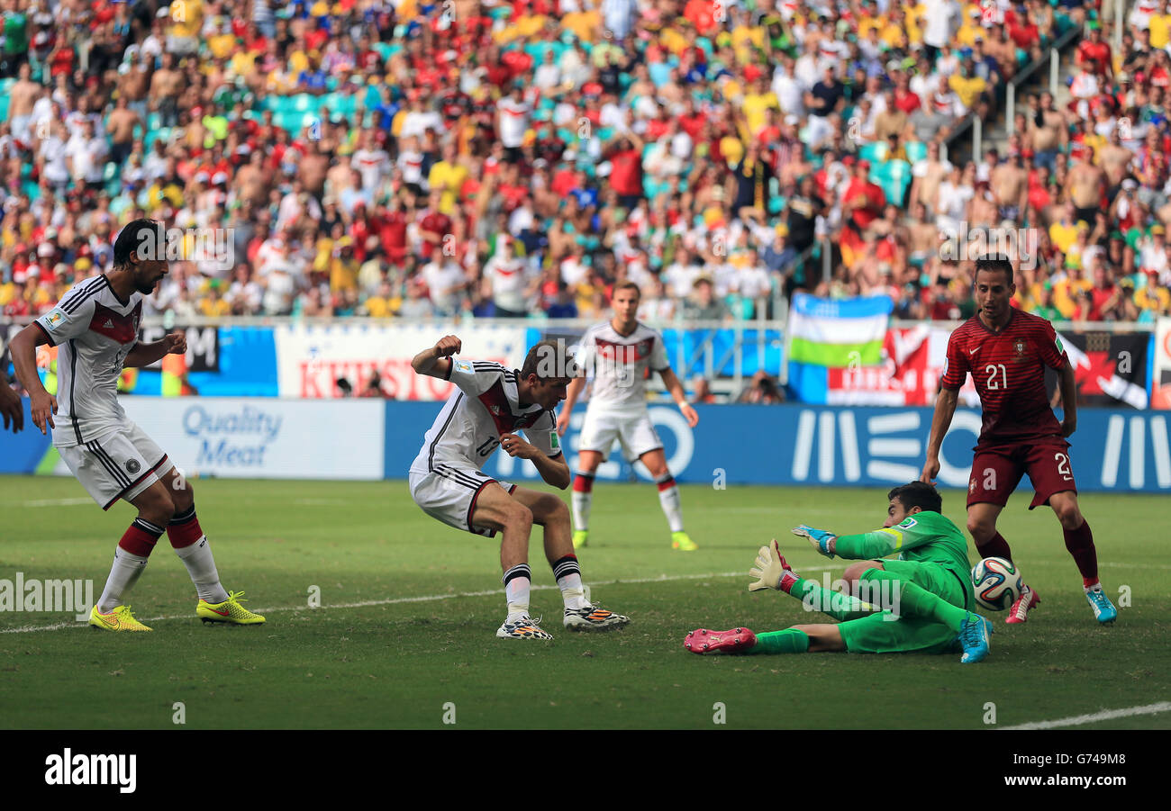 Germany S Thomas Muller Scores His Side S Fourth Goal Of The Game To