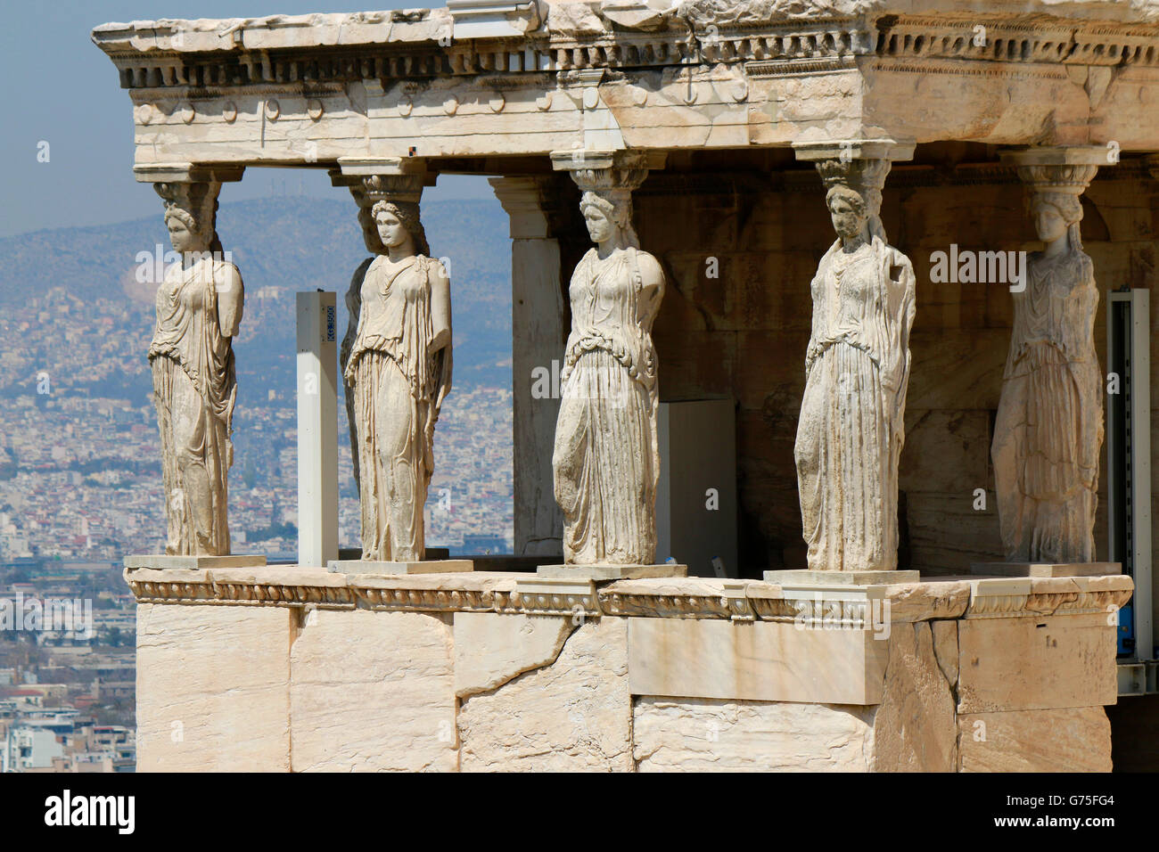 Karyatiden, Erechtheion, Akropolis, Athen, Griechenland Stock Photo ...