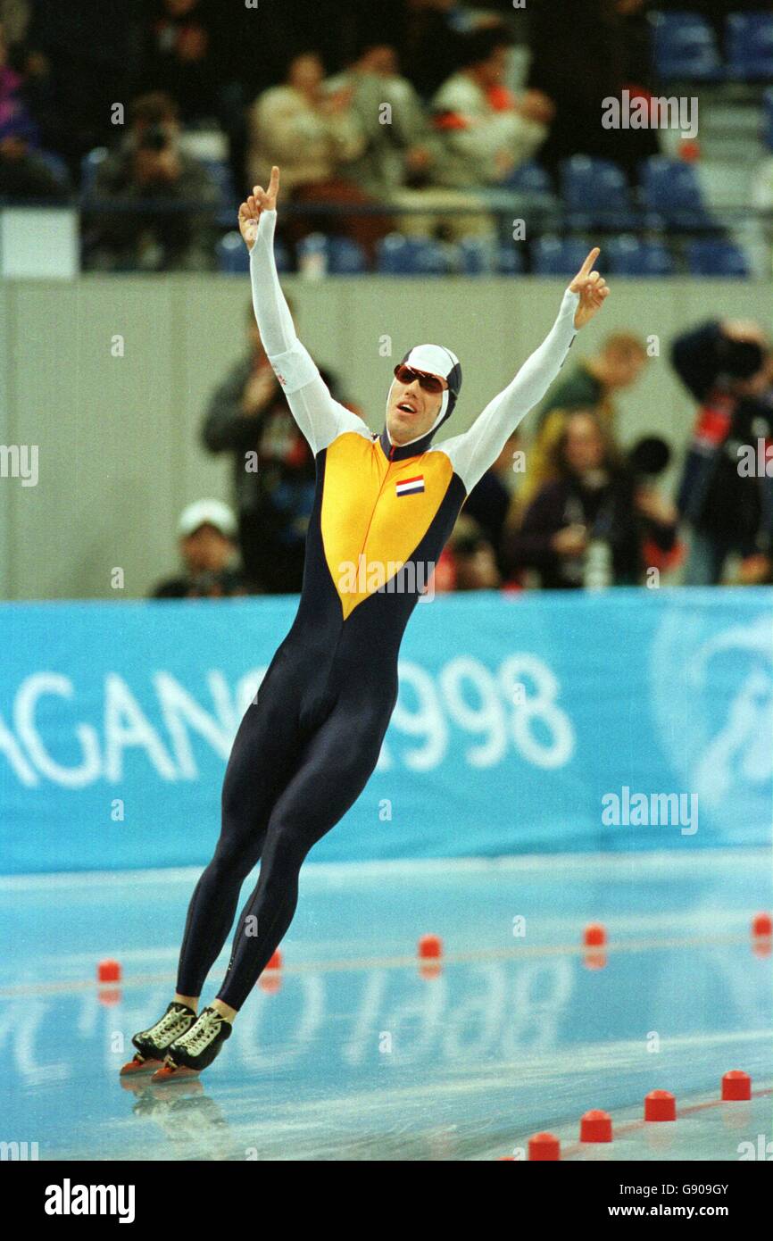 Speed Skating Winter Olympics Nagano 1998 Men's 5000m Stock Photo