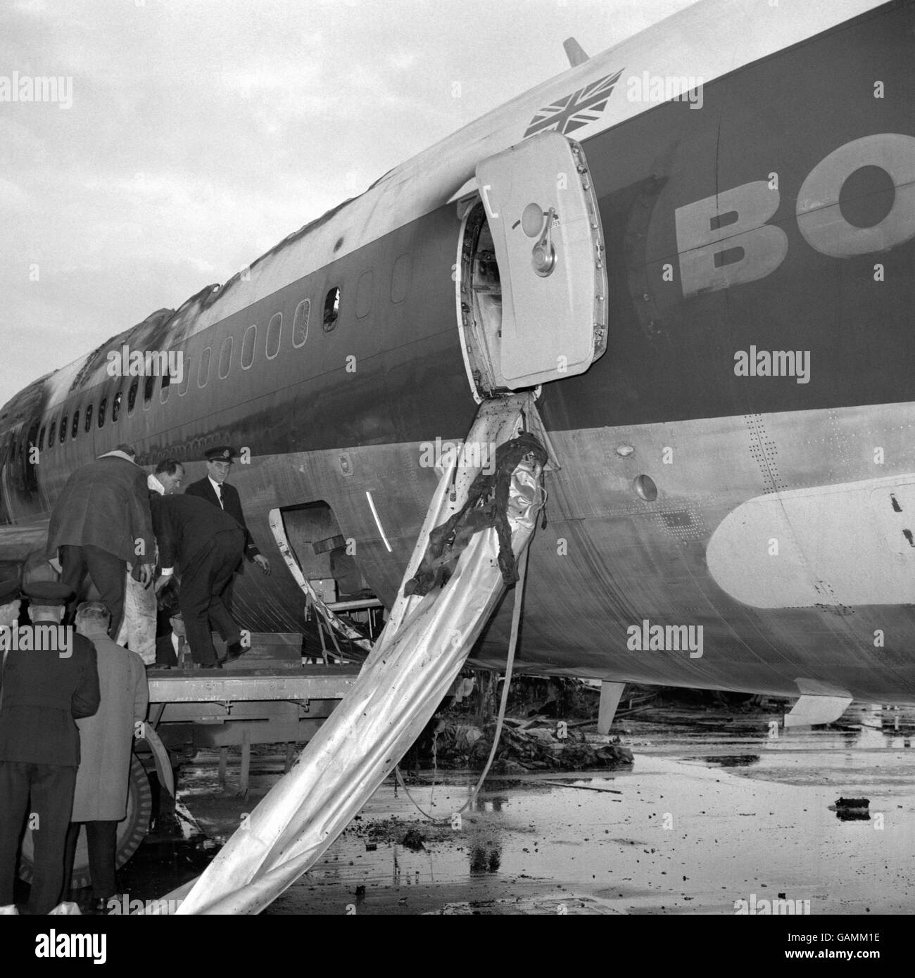 Disasters Boeing 707 Heathrow Crash Stock Photo, Royalty Free Image