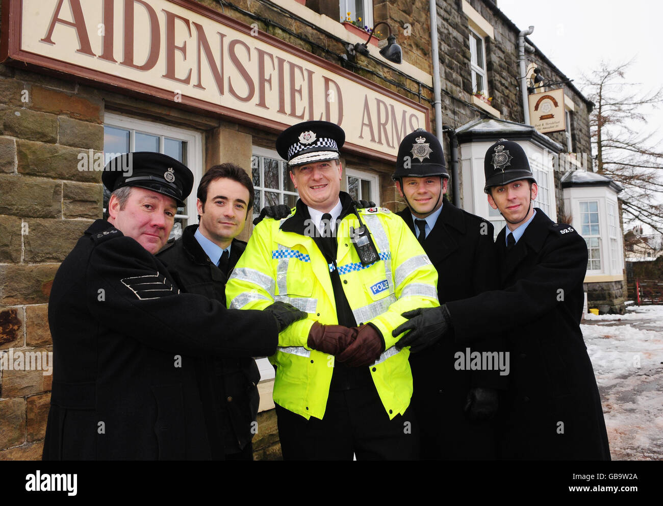 North Yorkshire Police on Heartbeat set Stock Photo, Royalty Free Image